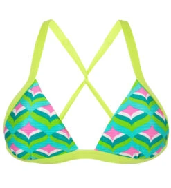Triangle Bikini Top With Green Borders - Top Mermaid Tri