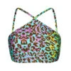 Multicoloured Leopard Print Bathing Crop Top - Top Morumbi Cropped
