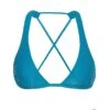 Blue Crossover Triangle Halter Top - Top Nilo Cortinao