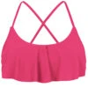 Back Crossed And Frilled Pink Fuchsia Crop Top - Top Olinda Babado