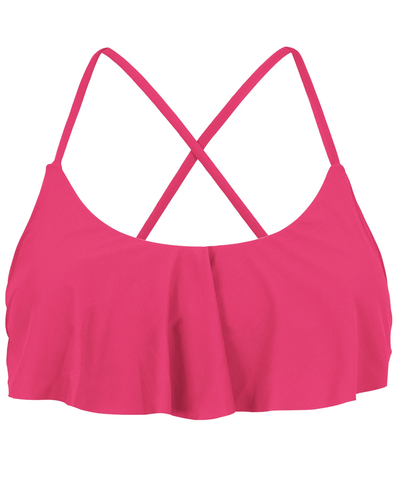 Back Crossed And Frilled Pink Fuchsia Crop Top - Top Olinda Babado 1 Back Crossed And Frilled Pink Fuchsia Crop Top - Top Olinda Babado