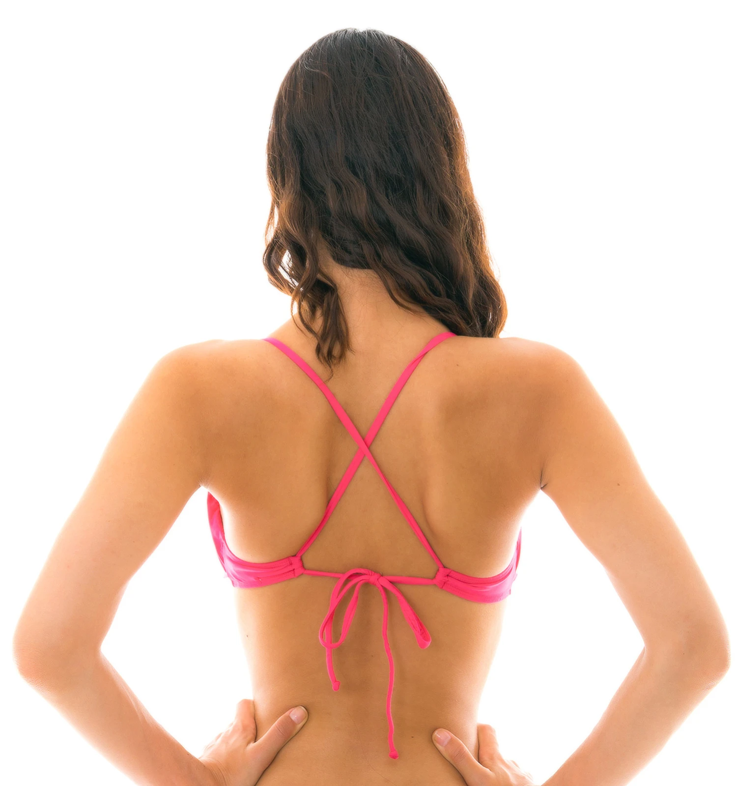 Back Crossed And Frilled Pink Fuchsia Crop Top - Top Olinda Babado 3 Back Crossed And Frilled Pink Fuchsia Crop Top - Top Olinda Babado - Image 3