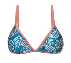 Blue Fixed Adjustable Triangle Top With Leaf Pattern - Top Palms-blue Tri-fixo