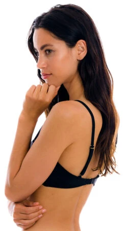 Black Sports Bikini Top With Gold Details - Top Preto Bra-sport -Agua de Coco Shop top riodesol top preto bra sport 3