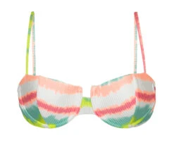 Tie-dye Striped Underwired Balconette Top - Top Revelry Balconet