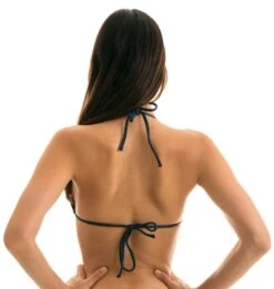 Iridescent Navy Triangle Top With Wavy Edges - Top Shark Frufru -Agua de Coco Shop top riodesol top shark frufru 2