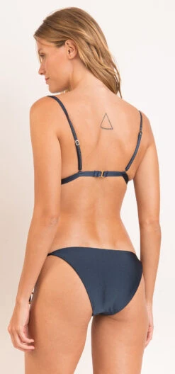 Iridescent Midnight Blue Adjustable Triangle Top - Top Shark Tri-fixo -Agua de Coco Shop top riodesol top shark tri fixo 3