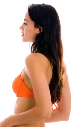 Textured Orange Balconette Top With Crossed Straps - Top St-tropez-tangerina Balconet 8 Textured Orange Balconette Top With Crossed Straps - Top St-tropez-tangerina Balconet -Agua de Coco Shop top riodesol top st tropez tangerina balconet 3