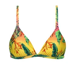 Multicolored Tropical Adjustable Triangle Bikini Top - Top Sun-sation Tri-fixo