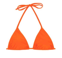 Orange Sliding Triangle Bikini Top - Top Tangerina Tri-rol