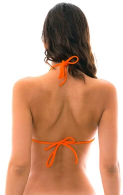 Orange Sliding Triangle Bikini Top - Top Tangerina Tri-rol -Agua de Coco Shop top riodesol top tangerina tri rol 2