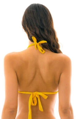 Yellow Triangle Halter Bikini Top - Top Tempero Cortinao -Agua de Coco Shop top riodesol top tempero cortinao 2