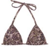 Purple Lace Print Triangle Top - Top Tri Micro Flower Purple