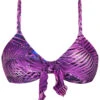 Purple Leaves Bra Bikini Top - Top Ultra Violet Bra