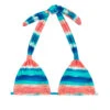 Blue / Coral Sliding Triangle Halter Top - Top Upbeat Cortinao