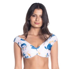 Bbs X Saha - Reversible Bra Bikini Flowers / Stripes - Top Aurora Floral Sweetness