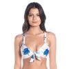 Bbs X Saha - Floral Bra Bikini Top Crossed Back - Top Rio Floral Sweetness