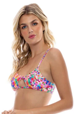 Top Scoop Floral Blossoms Electric Coral