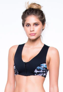 Swimsuit Top In Two Materials With Neoprene - Soutien Yas Shark -Agua de Coco Shop top seaster soutien yas shark 3