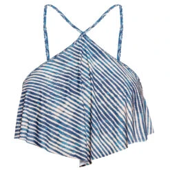 Blue Striped Flounce Crop Bikini Top - Soutien Lazel Flotter 5 Blue Striped Flounce Crop Bikini Top - Soutien Lazel Flotter -Agua de Coco Shop top sofiabyvix soutien lazel flotter 0