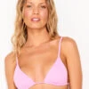 Top Bikini Lilas Nervurado
