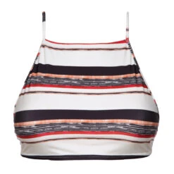 Luxurious Colourful Striped Crop Bikini Top - Soutien Thai Mary Basic -Agua de Coco Shop top vix soutien thai mary basic 0